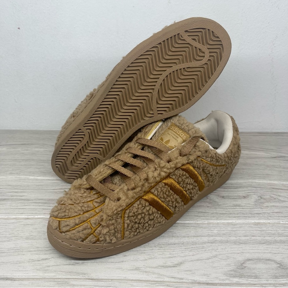 Adidas Superstar Conchas Furry Shoes Chocolate Brown Mens ID1636 Size 10